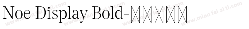 Noe Display Bold字体转换